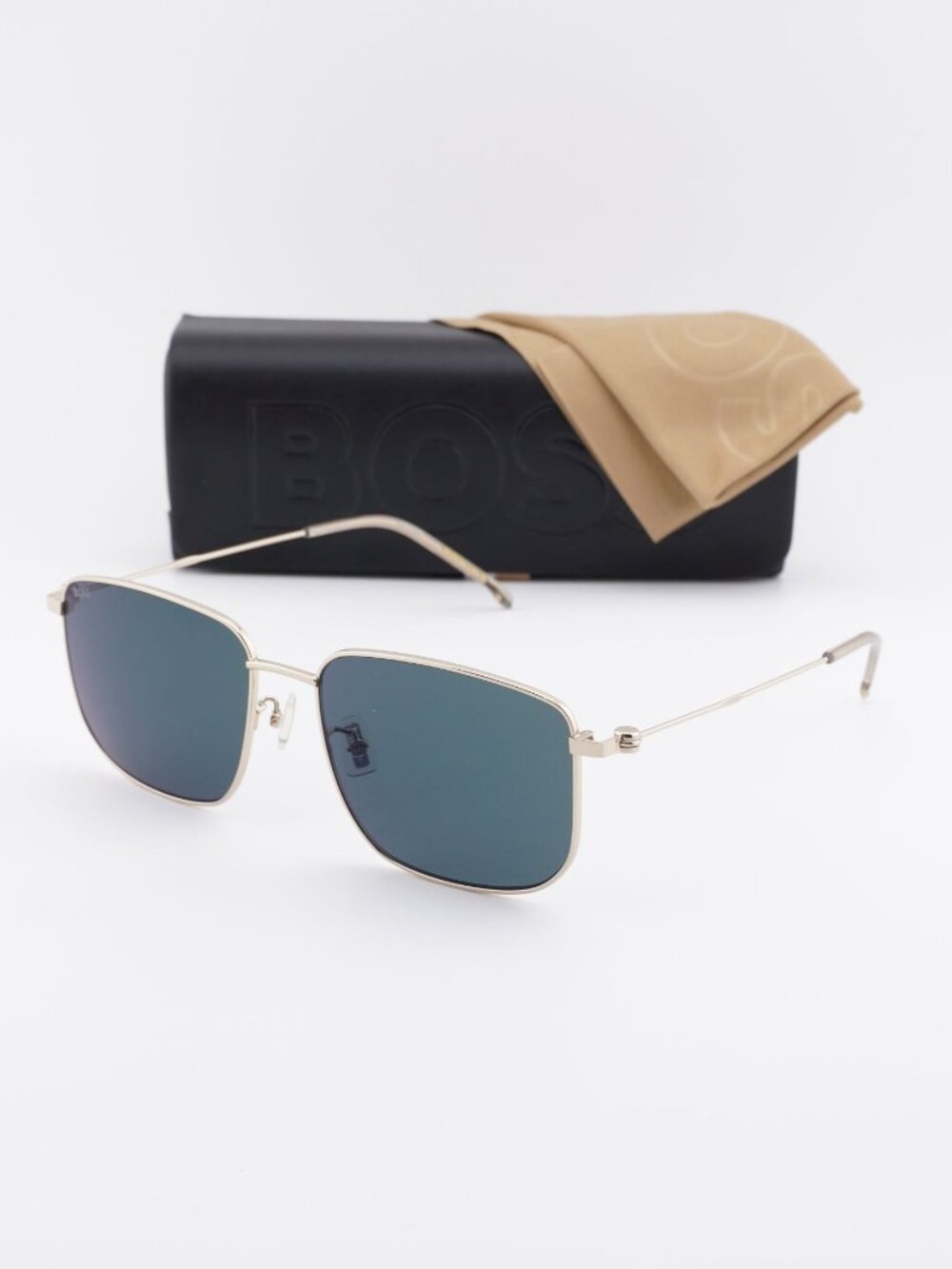Hugo BOSS 1619/F/S 0J5G MT Square Sunglasses - Gold / Green